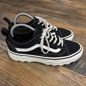 Vans Old Skool Stackform Black White Platform Sneakers Women's 9 Men's 7.5